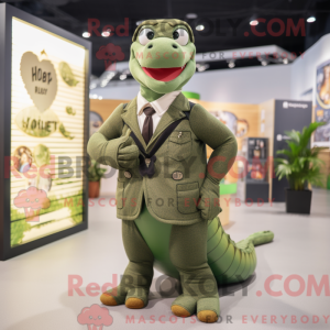 Olive Titanoboa Maskottchen...
