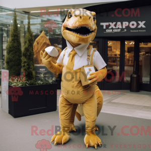 Gold T Rex maskodraktfigur...