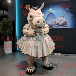 Beige næsehorn maskot...