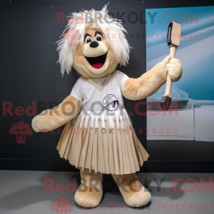 Beige ijshockeystick...