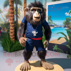 Navy bavian maskot drakt...