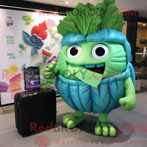 Cyan Cabbage Maskottchen...