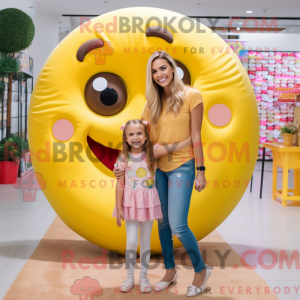 Geel Donut mascottekostuum...