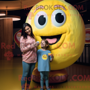 Geel Donut mascottekostuum...