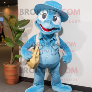 Cyan Python- maskotdräkt...