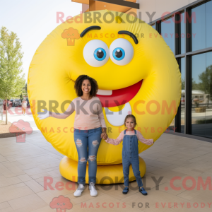 Gul Donut maskot kostume...