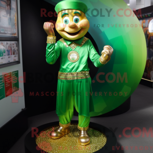 Mascotte de personnage vert...