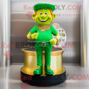Mascotte de personnage vert...