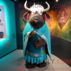 Turkis Yak maskot kostume...