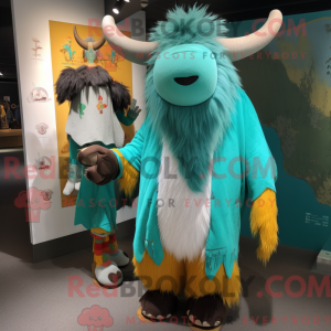 Turquoise Yak mascot...