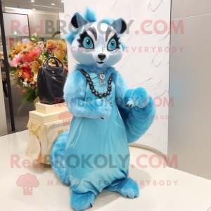 Sky Blue Civet maskot...