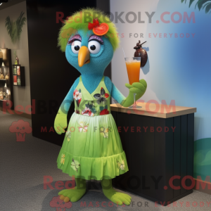 Kiwi-maskotdraktfigur kledd...