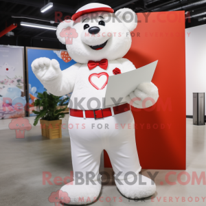 White Love Letter maskot...