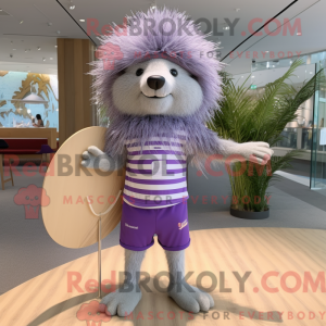 Lavendel Porcupine maskot...