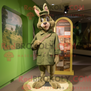 Olive Rabbit mascot costume...