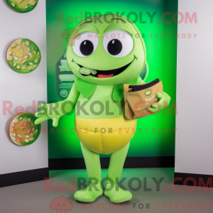 Lime Green Bagels mascot...