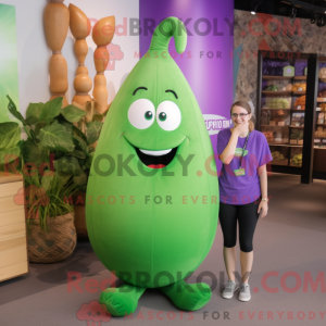 Grøn Aubergine maskot...