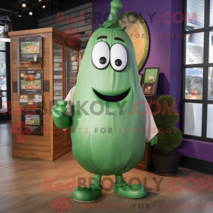 Grøn Aubergine maskot...