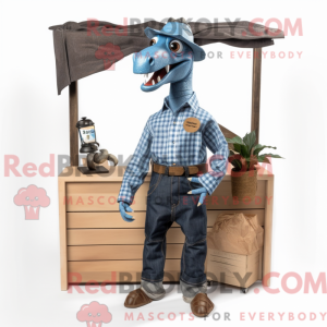 Sort Parasaurolophus maskot...