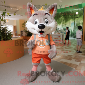 Peach Say Wolf Maskottchen...