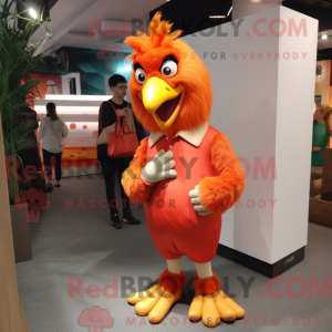 Orange Hane maskot kostume...