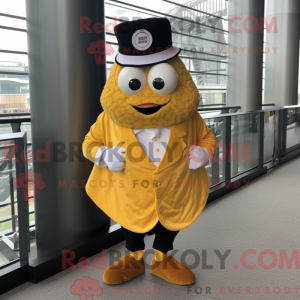 Gold Oyster maskot kostume...