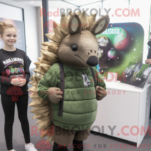 Oliven Armadillo maskot...