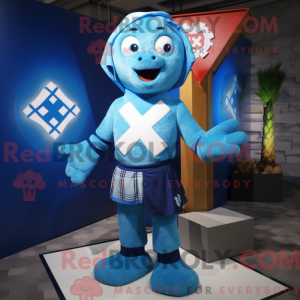 Postava maskota modrého...