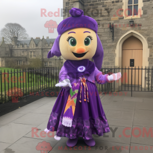 Purple Irish Castle mascot...