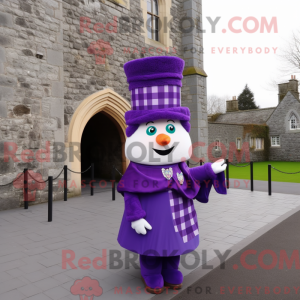 Purple Irish Castle mascot...