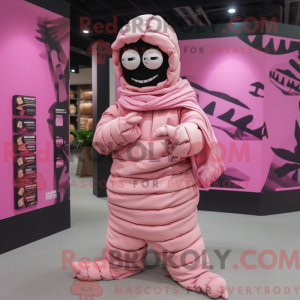 Rosa Mummy-maskotdraktfigur...