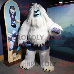 Navy Yeti maskot kostume...