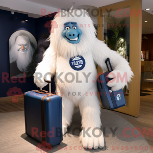 Navy Yeti maskot kostume...