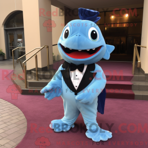 Sky Blue Piranha mascot...