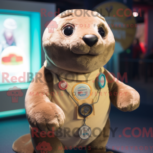 Tan Seal mascottekostuum...