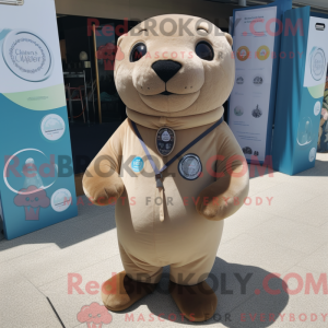 Tan Seal mascottekostuum...