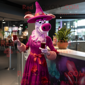 Disfraz de mascota Magenta...