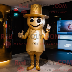 Guld vedhæng maskot kostume...