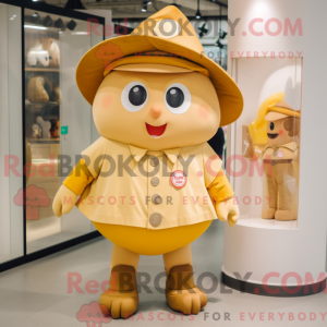 Guld vedhæng maskot kostume...
