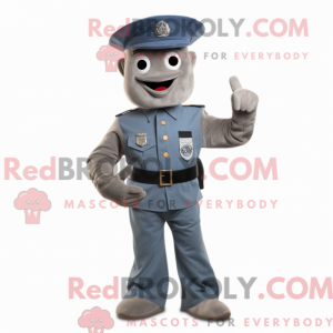 Grå Navy Soldier maskot...