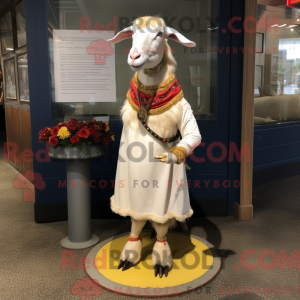 Cream Boer Goat maskot...