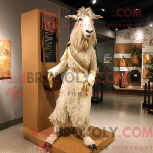 Cream Boer Goat maskot...