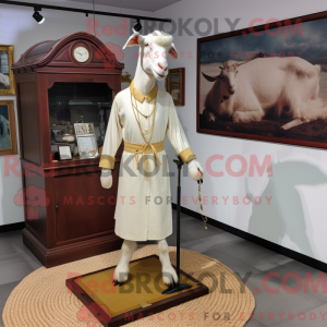 Cream Boer Goat mascot...