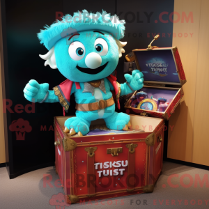 Turkis skattekiste maskot...