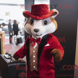 Rød Ilder maskot kostume...