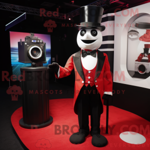 Red Camera mascot costume...