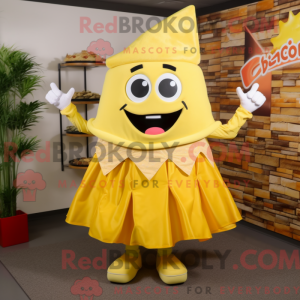 Geel Nachos-mascottekostuum...