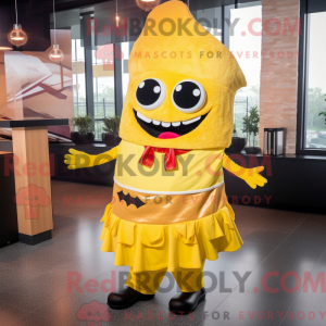 Geel Nachos-mascottekostuum...