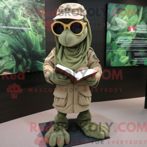 Beige Green Beret mascot...