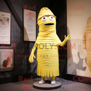 Lemon Yellow Mummy mascot...
